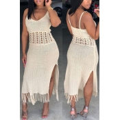 Lovely Cotton Casual V Neck Tank Sleeveless Sheath