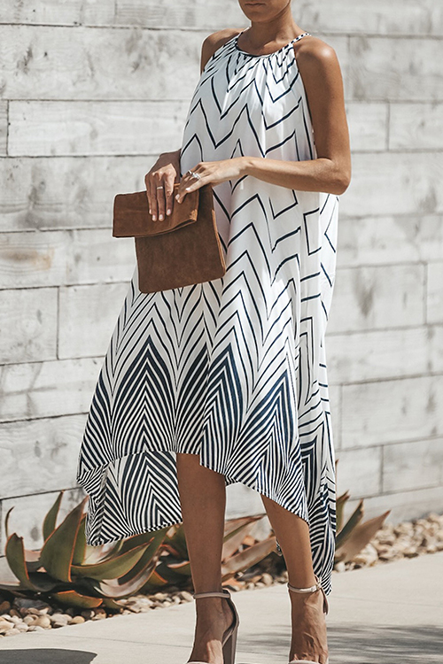 Lovely Polyester Bohemian Sleeveless Mid Calf A Line Dresses