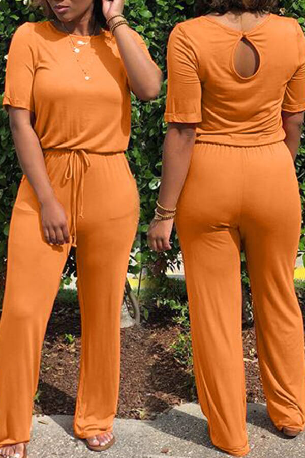 orange one piece jumpsuit
