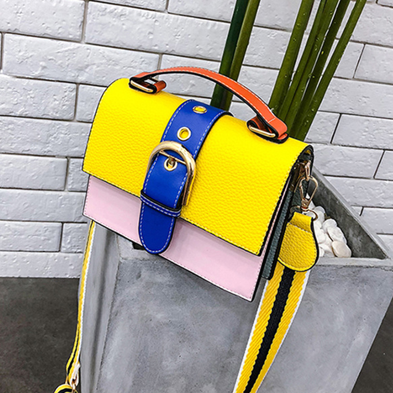 

Lovely Fashion Contrast Color Yellow Crossbody Bags