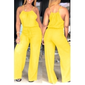 LW Trendy Loose Yellow One-piece Jumpsuit