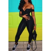 LW Off The Shoulder Basic Skinny Jumpsuit