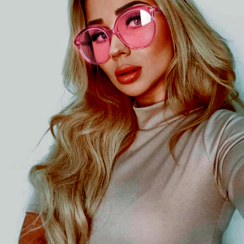 

Lovely Euramerican Big Frame Design Pink PC Sunglasses