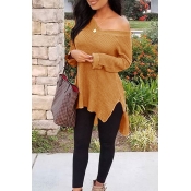 Lovely Euramerican Long Sleeves Yellow Blouses