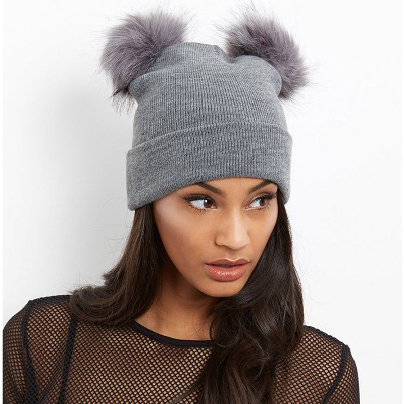 

Lovely Euramerican Ball Shape Grey Sweater Hats