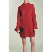 Lovely Euramerican Long Sleeves Red Blending Mini 