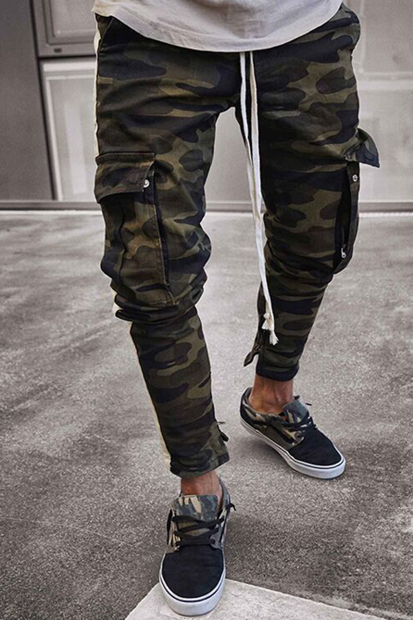 

Lovely Casual Skinny Camouflage Printed Jeans