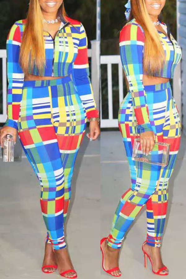 

Lovely Casual Printed Multicolor Two-piece Pants Set