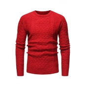 Lovely Casual Long Sleeves Red Cotton Sweaters