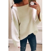 Lovely Casual Long Sleeves White Sweaters