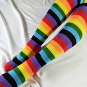 Lovely Sweet Striped Multicolor Long Socks