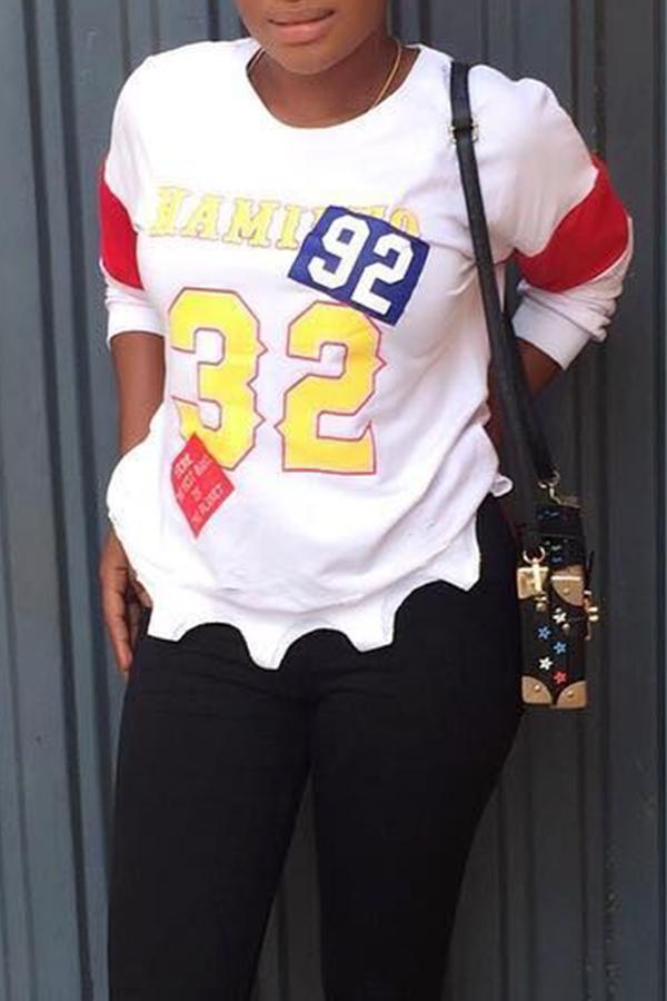 Lovely Trendy Letters Printed White Hoodies