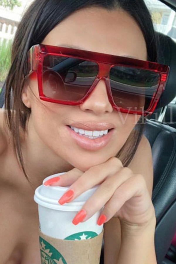 

Lovely Chic Big Frame Design Red PC Sunglasses
