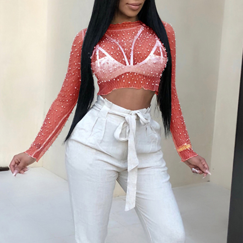 

Lovely Sexy See-through Pink Gauze T-shirt (Without Bra)