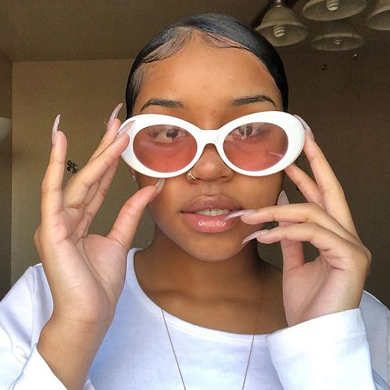 

Lovely Chic Cat s Eye Frame Design White PC Sunglasses