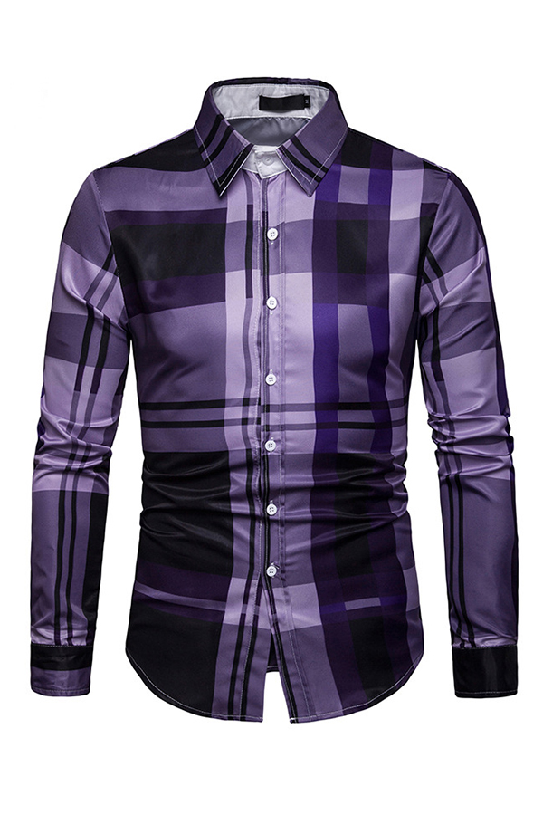 

Lovely Casual Geometric Printed Navy Blue Shirt