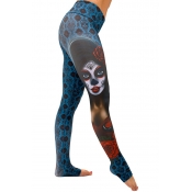 Lovely Trendy Printed Skinny Blue Blending Pants