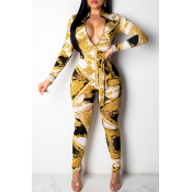Lovely Women s Printed Yellow Jumpsuit