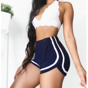 Lovely Casual Striped Navy Shorts