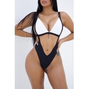 Lovely Sexy Hollowed-out White One-piece Swimwear