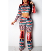 Lovely Stylish Printed Two-piece Pants Set