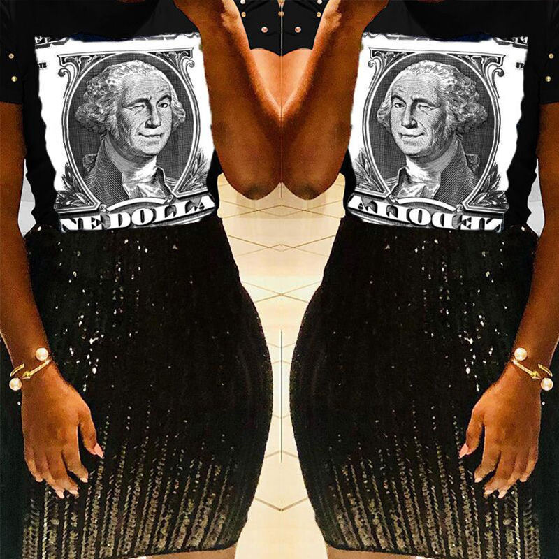 

Lovely Casual Printed Black Cotton T-shirt