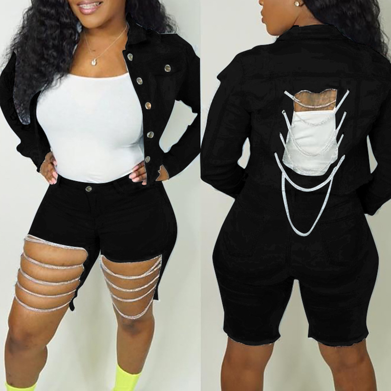 Lovely Stylish Hollow-out Black Coat