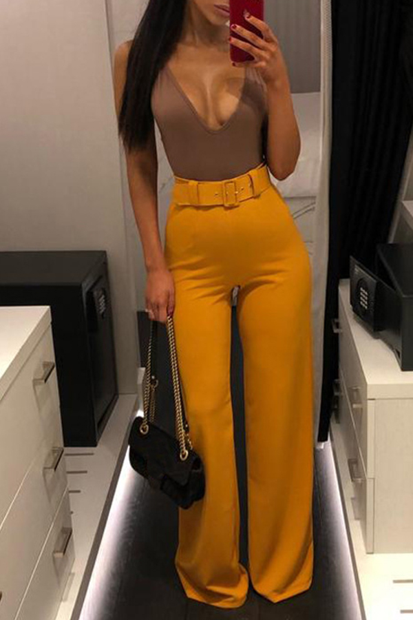 loose yellow pants