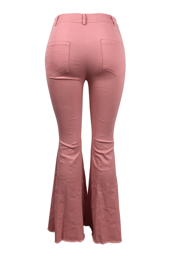 Lovely Casual High Waist Light Pink Jeans_Jeans_Bottoms_LovelyWholesale ...