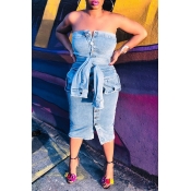 Lovely Stylish Off The Shoulder Buttons Design Bab