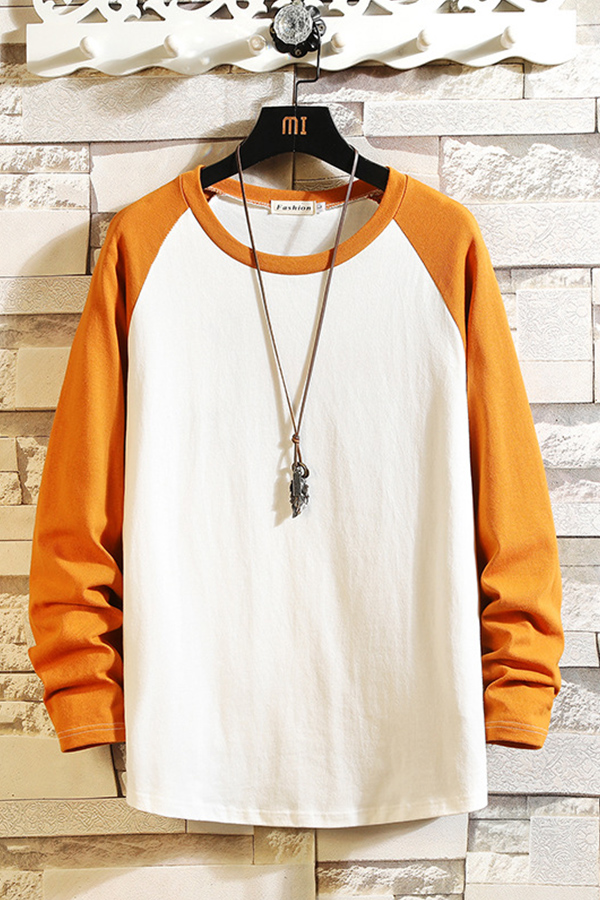 

Lovely Trendy O Neck Patchwork Earthy Yellow T-shirt