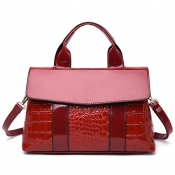 Lovely Stylish Patchwork Red PU Messenger Bag