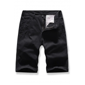 Lovely Casual Straight Black Shorts