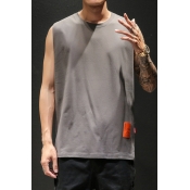 Lovely Casual O Neck Sleeveless Dark Grey Vest