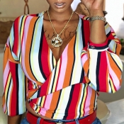 Lovely Casual Striped Multicolor Blouse