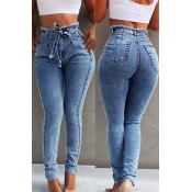 LW Casual Raw Edge Baby Blue Jeans