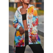 Lovely Casual Printed White Jacket