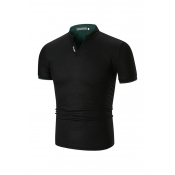 Lovely Casual Black Polo Shirt