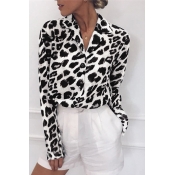 Lovely Work Leopard Printed White Blouse