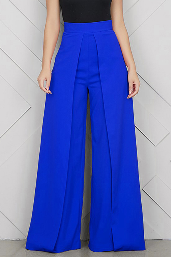Lovely Casual Loose Blue Pants
