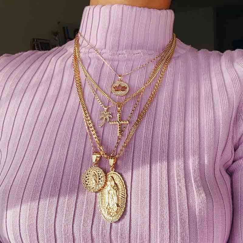 Lovely Trendy Gold Alloy Necklace