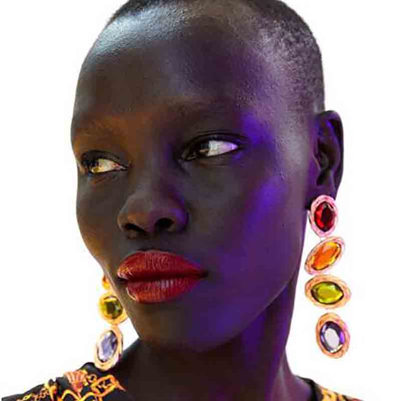 

Lovely Retro Multicolor Alloy Earring, Multi