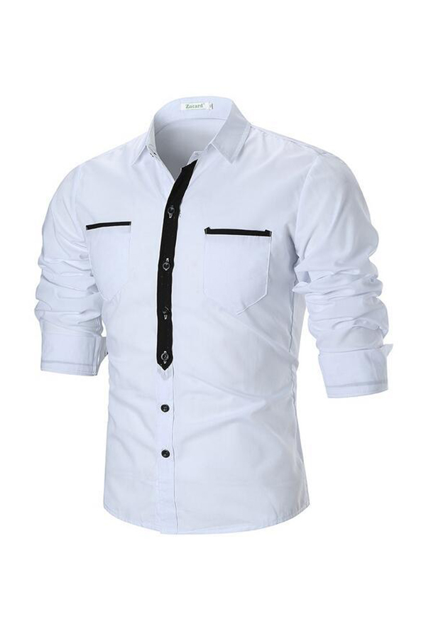 

Lovely Trendy Turndown Collar White Shirt