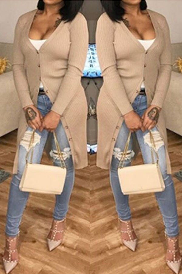 

Lovely Leisure Buttons Apricot Cardigan