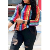 Lovely Trendy Striped Sweatshirt Hoodie