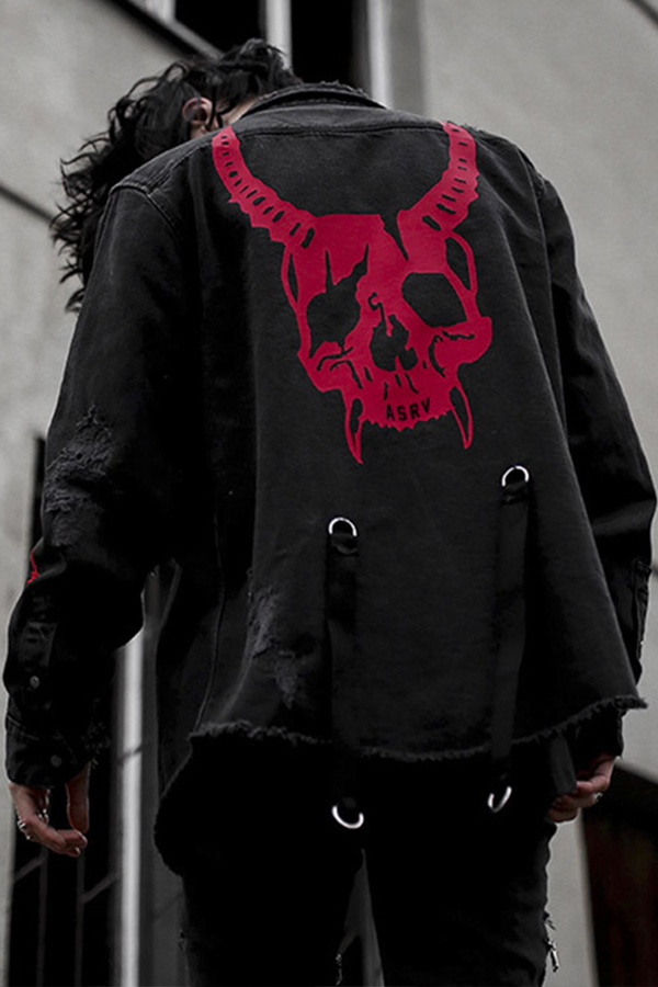 

Lovely Street Printed Black Jacket