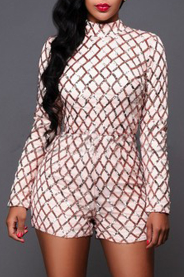 

Lovely Casual Sequined Design White One-piece Romper