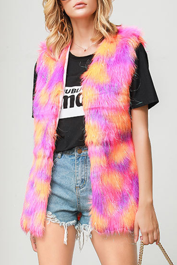

Lovely Casual Sleeveless Multicolor Vest, Multi