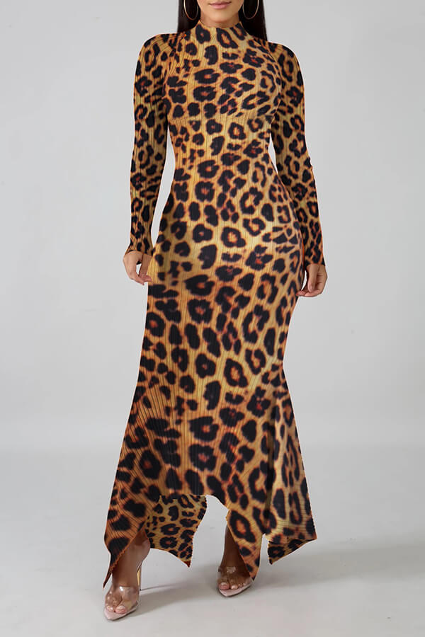 

Lovely Casual Leopard Printed Ankle Length Dress