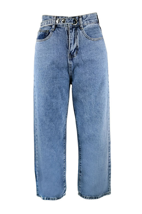 

Lovely Casual Loose Blue Jeans